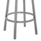 Armen Living Dalza Swivel Bar Stool in Cloud Finish with White Faux Leather 840254333574 - alternate 6